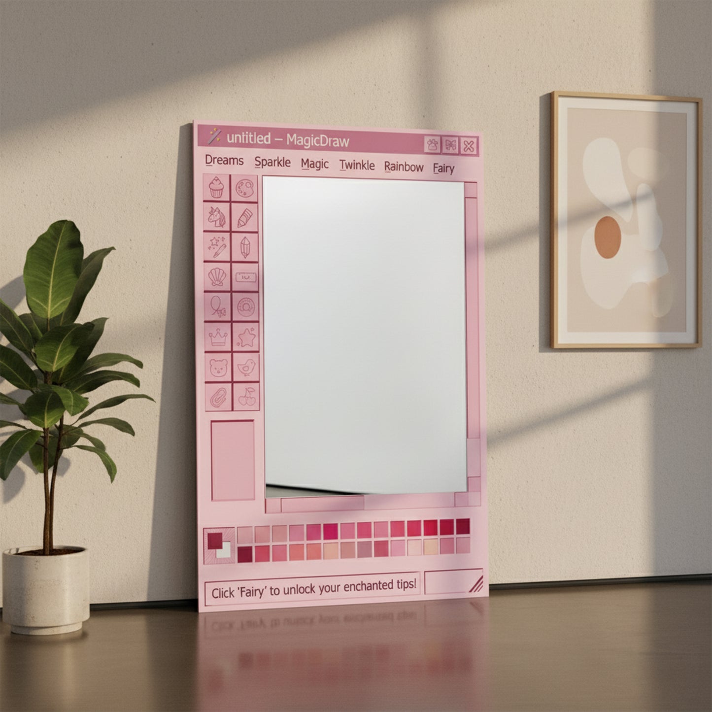 Pembe Paint Ayna