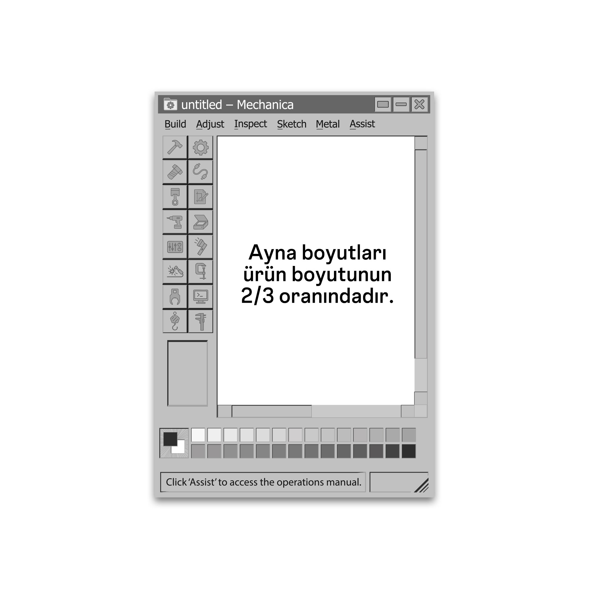 Gri Paint Ayna